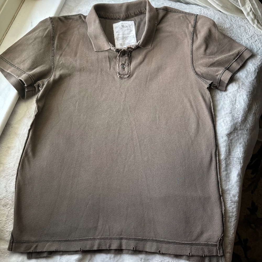 Y2K Mall Core Contrast Stitching Polo Tee 2000s